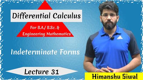 Indeterminate Forms Exercise 1 Q6 Differential Calculus BA Bsc