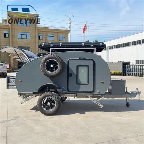 ONLYWE Custom Tiny Overland Camper Trailer Mini Teardrop Trailer Camper