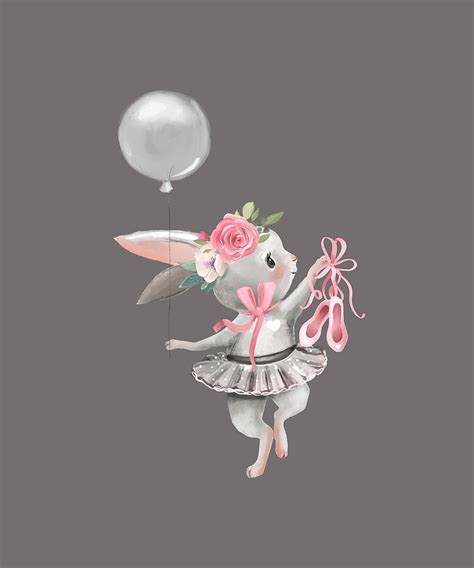 Bunny Ballerina Rabbit Ballerina Poster trending Painting by Evans ...