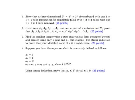 1 Show That A Three Dimensional 2n×2n×2n