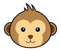 free baby monkey face vector graphics - Free Monkey face Clipart