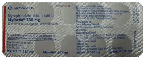 Myfortic Mycophenolate Sodium Tablet Silk Pharmacy