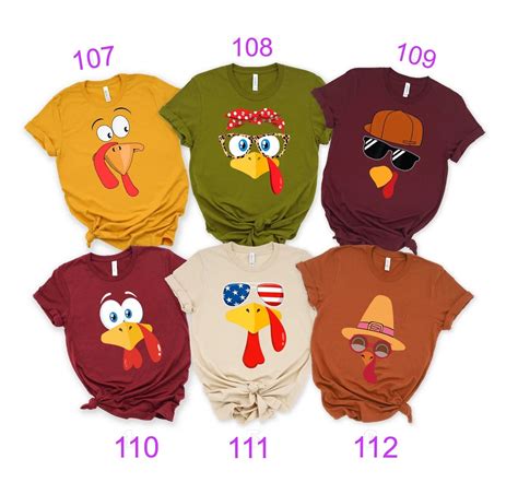 Funny Turkey Shirts Thanksgiving Group Shirts Fall Family - Etsy