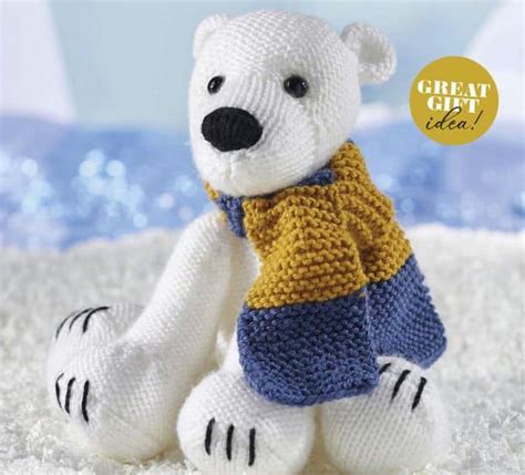 Polar Bear knitted toy pattern - Knitting and Crochet