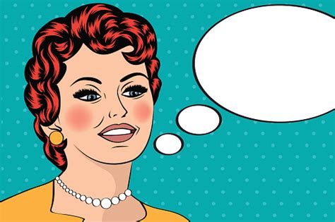 Pop Art Illustration Of Girl With The Speech Bubble Stock Illustration