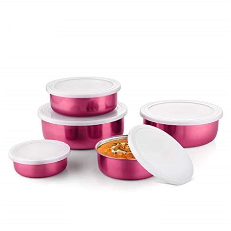 Buy Jensons Stainless Steel Bowl Solid Easy Removable Lid With Silicone Bowl Set Steel Bowl