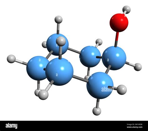 3d Image Of Cyclohexanol Skeletal Formula Molecular Chemical