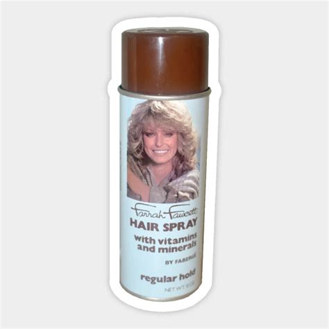 Farrah Fawcett Hair Spray Sticker Stranger Things Sticker Teepublic