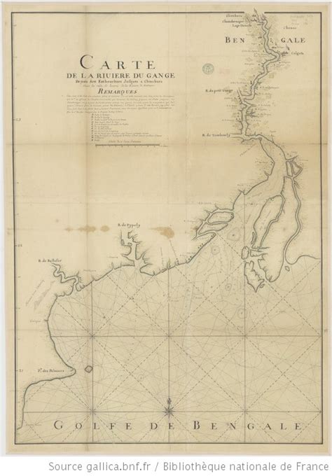 Carte De La Rivi Re Du Gange Depuis Son Embouchure Jusques Chinchura