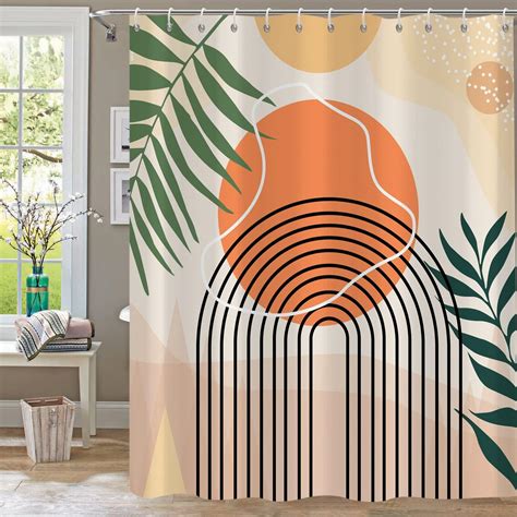 Amazon Shower Curtain Boho Abstract Mid Century Shower Curtain For