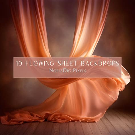 10 Flowing Sheet Backdrops Digital Background Bundle Maternity Dance