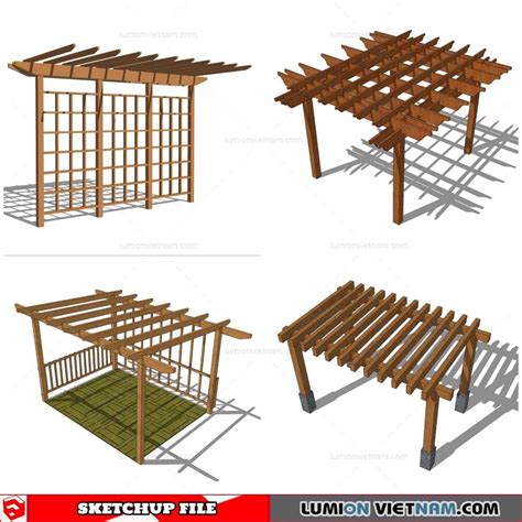 Pergola Sketchup Models By Cuong Covua