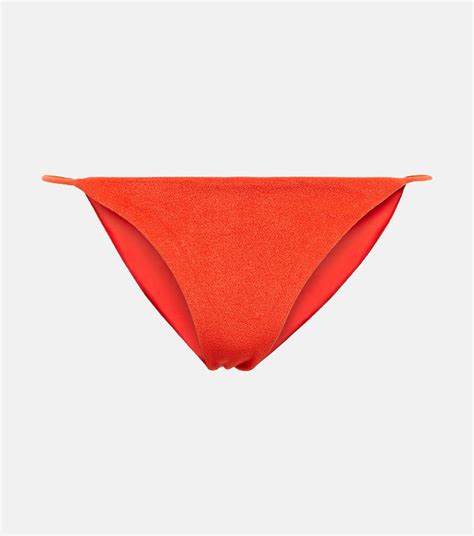 Bare Minimum Terry Bikini Bottoms In Red Jade Swim Mytheresa
