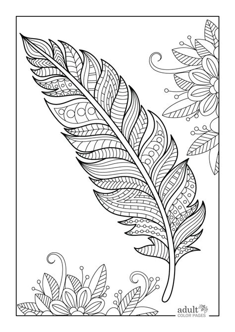 Free Printable Eagle Feather Coloring Page for Adults