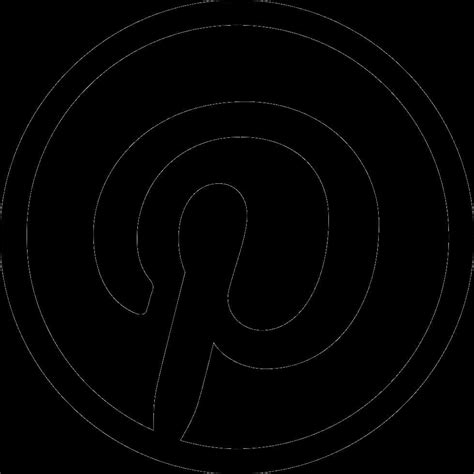 Download Pinterest Logo Blackand White | Wallpapers.com