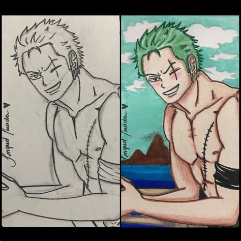 Roronoa Zoro Fanart Da Darkzera Feito Em Um Papel De X Cm