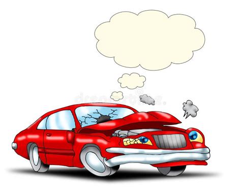 Sad Car crash stock illustration. Illustration of tyre - 8938620