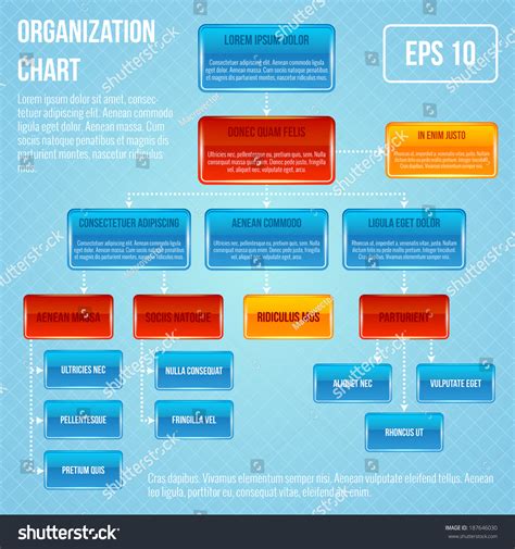 Organizational Chart Infographic Business Work Hierarchy Stock Vector Royalty Free 187646030