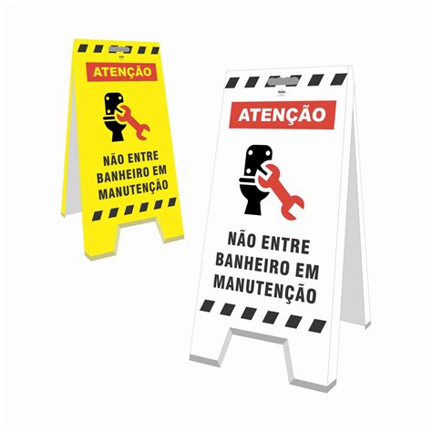 Cavalete Banheiro Em Manutenção Towbar Sinalização de Segurança