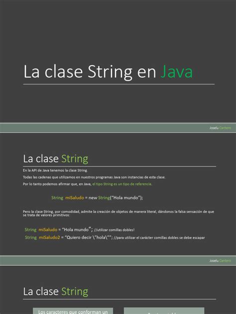 La Clase String En Java Descargar Gratis Pdf Cadena Informática