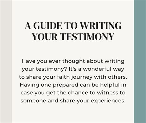 How To Write Your Christian Testimony A Five Step Guide