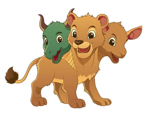 Premium Vector | Little chimera cartoon illustration