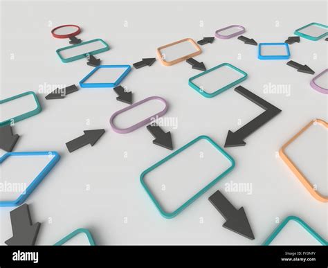 D Flowchart Diagram Stock Photo Alamy