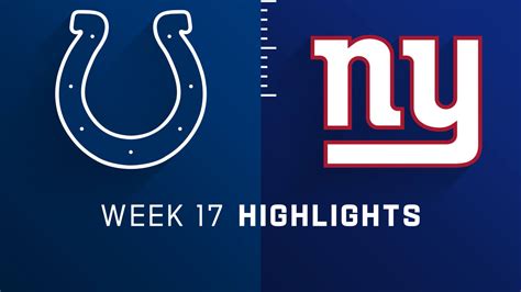 Indianapolis Colts Vs New York Giants Highlights Week 17