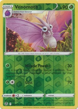 Venomoth 002 195 Uncommon Reverse Holo Playset