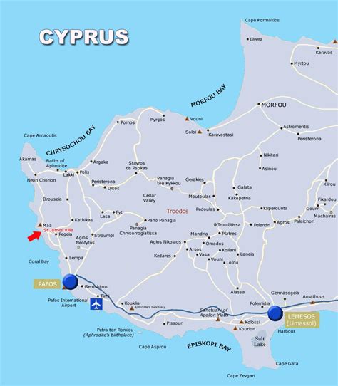 Coral bay Cyprus map - Map of coral bay Cyprus (Southern Europe - Europe)