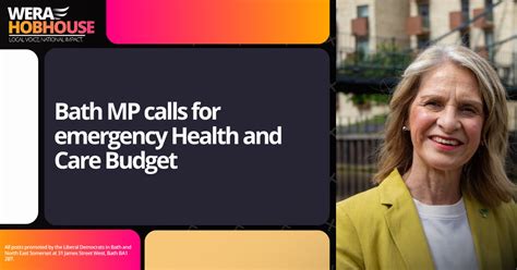 Bath Mp Calls For Emergency Health And Care Budget