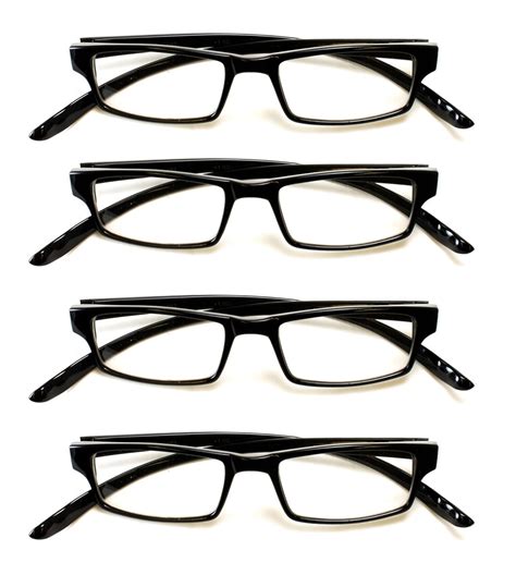 4 Pairsnewbee Fashion Sanchez Basic Simple Geeky Comfortable Wrap Around Reading Glasses 1