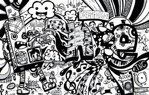 dunia seni  membuat doodle art  pemula