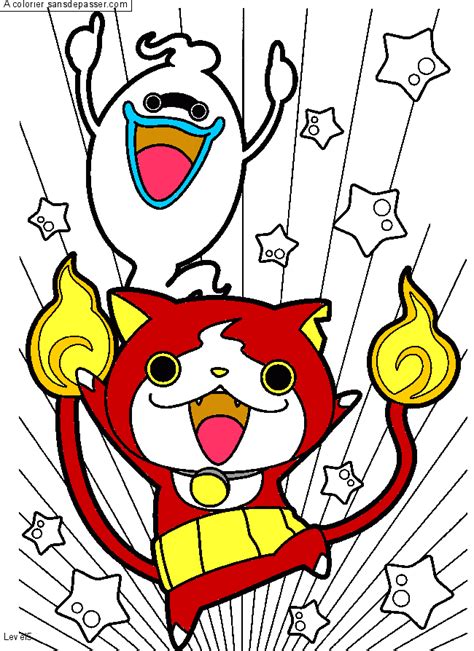 Youkai Jibanyan And Whisper Coloriage Yokai Watch Coloriage Livre