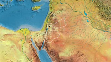 Shape of Jordan with Regional Borders. Physical. Stock Illustration - Illustration of country ...