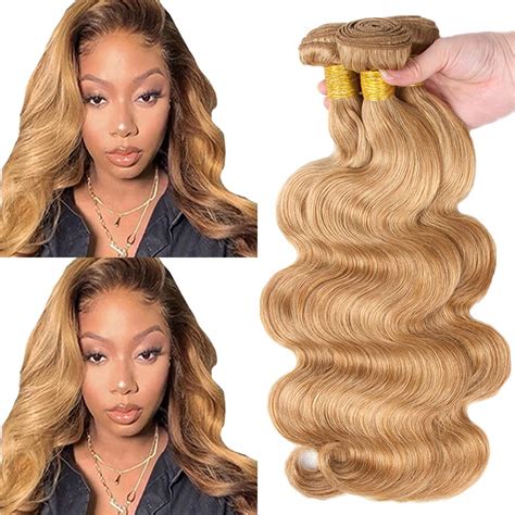 Amazon Body Wave Bundles Human Hair Honey Blonde Bundles