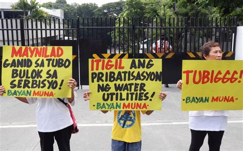 Protest Held In Maynilad Office Over Water Service Interruption The