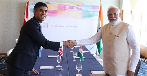 Pm Modi Meets British Pm Rishi Sunak Review Bilateral Strategic Ties