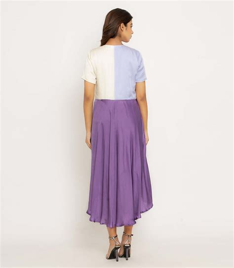 Purple-Lilac Midi Dress – Tifara