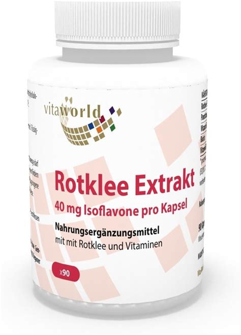 Vita World Rotklee Extrakt Mg B Vitamine Kapseln Mg