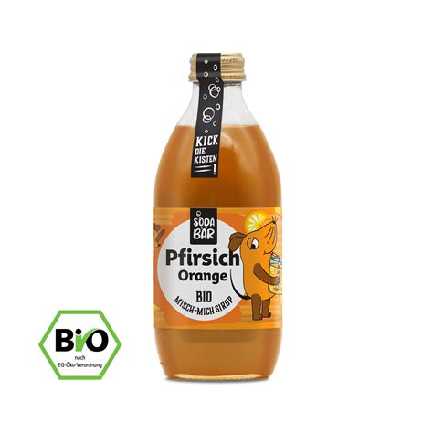 BIO Maus Sirup Pfirsich Orange Misch Mich SODABÄR Besser Trinken