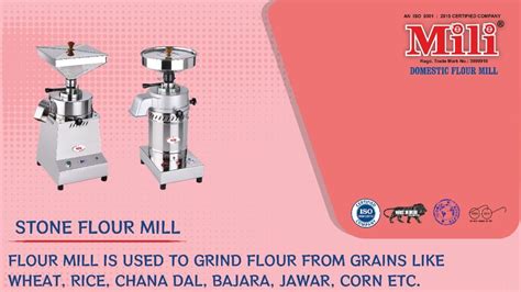 Mili Domestic Flour Mill Table Top Atta Chakki Mini Grinder Stone