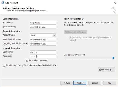 Microsoft Office 365 Outlook Configuration First Time Setup