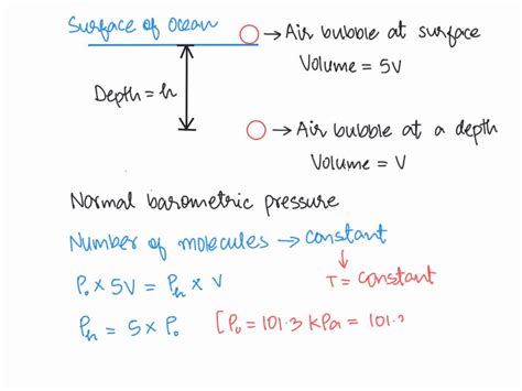 SOLVED: assuming normal barometric pressure how deep in the ocean is ...