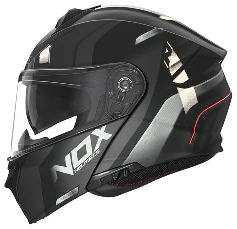 Casque Nox N Cruzr Noir Mat Blanc Modulable Ece