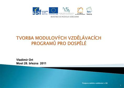 Ppt Tvorba Modulov Ch Vzd L Vac Ch Program Pro Dosp L Powerpoint