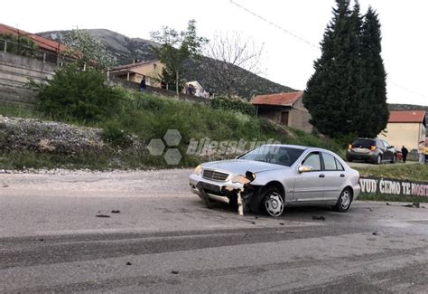 Mostar Teška prometna nesreća sudar motora i tri automobila