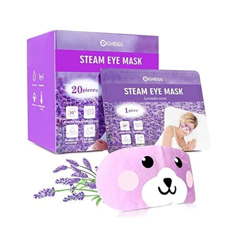 DIGHEIGG Lot de 20 masques à vapeur pour les yeux secs et les cerne