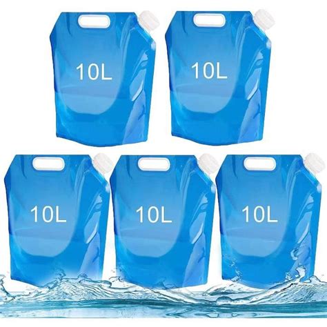 Pi Ces Lsac D Eau Pliable Bidons Pliables Poche D Eau Portable Eau