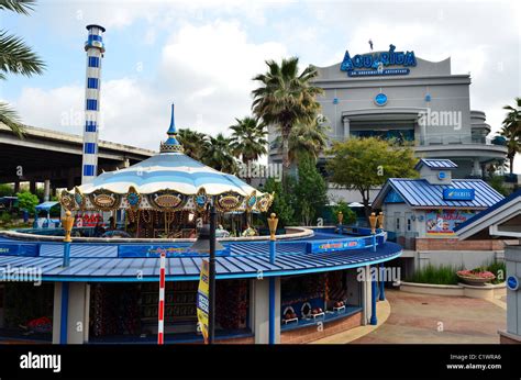 Carousel ride at the Houston Downtown Aquarium. Texas, USA Stock Photo ...